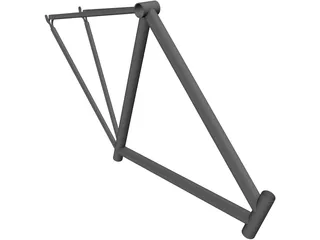 Race Bike Frame 3D Model preview