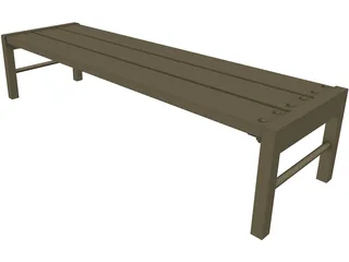 Bench 3D Model preview
