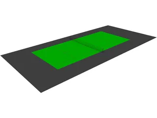 Tennis Court 3D Model preview