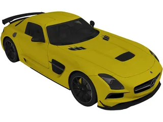 Mercedes-Benz SLS AMG Black Series (2014) 3D Model preview