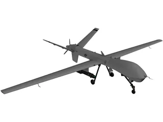 General Atomics MQ-9 Predator UAV Drone 3D Model preview