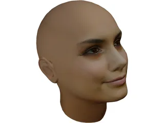 Woman Head 3D Model preview