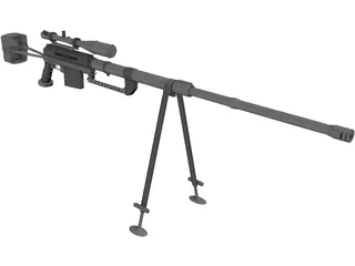 CheyTac M-200 Intervention 3D Model preview