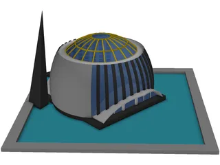 Pearl Mosque Masjid 3D Model preview