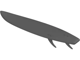 Surfboard 3D Model preview