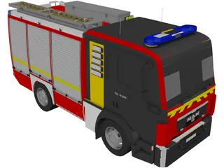 MAN TGL TLF4000 Germany Firetruck 3D Model preview