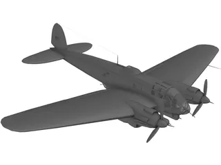 Heinkel He 111 3D Model preview