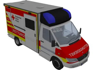 Mercedes-Benz Sprinter Ambulance 3D Model preview
