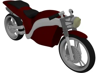 Racing Motorbike Concept 3D Model preview