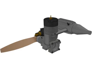 RC Model Engine 3D Model preview