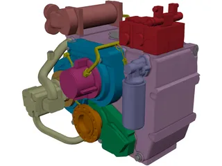 ZF 2000 Engine 3D Model preview