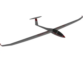 Glider 3D Model preview