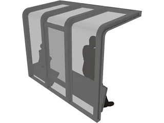 Bus Stop 3D Model preview