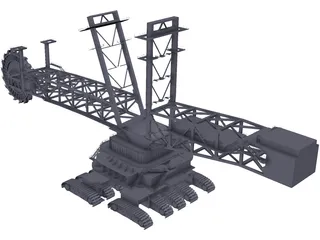 Bucketwheel Excavator 3D Model preview