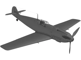 Messersmitt BF-109E 3D Model preview