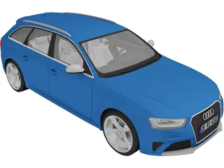 Audi RS4 Avant (2013) 3D Model preview