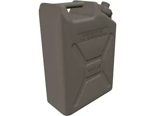 Water Container Military 5 Gallon 3D Model preview