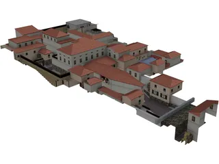 Italy City Block 3D Model preview