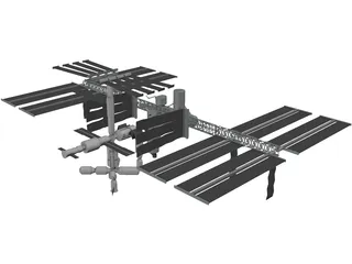 International Space Station (ISS) 3D Model preview
