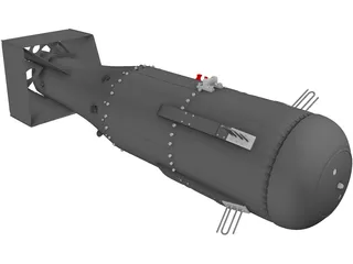 Little Boy Atomic Bomb 3D Model preview