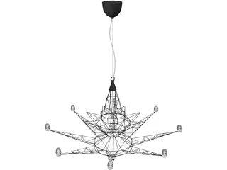 Lightweight Suspension Lamp 3D Model preview