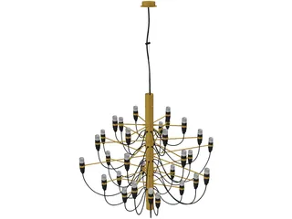 Flos 2097 Chandelier 3D Model preview
