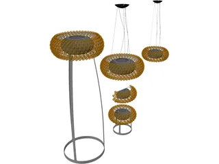 Caboche Floor Lamp 3D Model preview