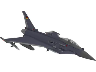 Eurofighter Typhoon 3D Model preview