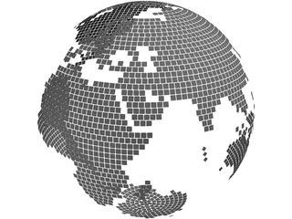 Pixel Planet 3D Model preview