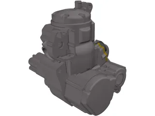 Honda CR250 Engine 3D Model preview