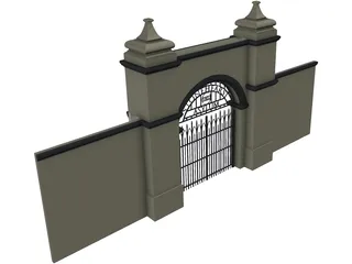 Stonehearst Asylum Gate 3D Model preview