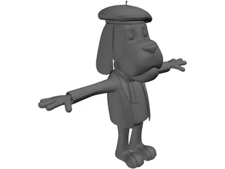 Bizoo Dog 3D Model preview