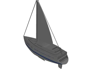 Oyster Sailboat 3D Model preview