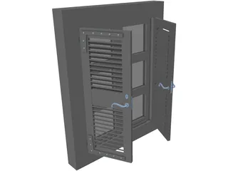 French Window 3D Model preview