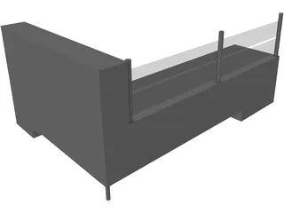 Office Desk 3D Model preview
