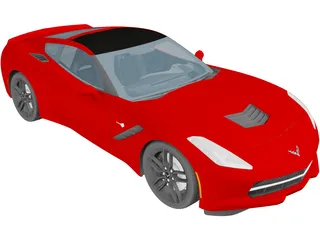 Chevrolet Corvette C7 Stingray (2014) 3D Model preview