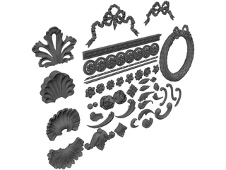 Ornaments Collection 3D Model preview
