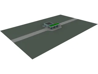 Gas Station 3D Model preview