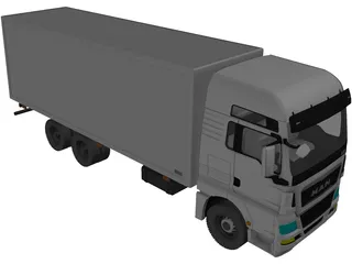 MAN TGX 6X4 ISO 3D Model preview