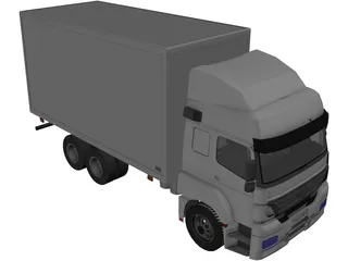 Mercedes-Benz Axor 3-Axle Cab 3D Model preview