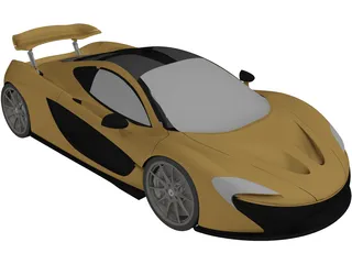 McLaren P1 (2014) 3D Model preview