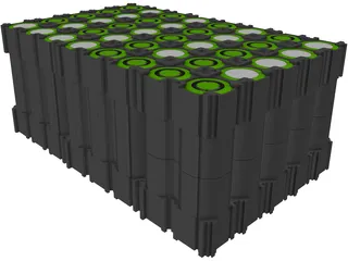 Lithium Battery 18650 type 3D Model preview