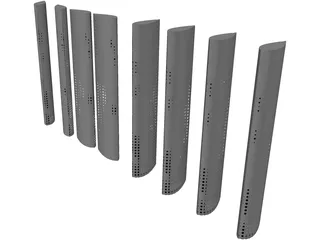 Illuminated Louvers 3D Model preview