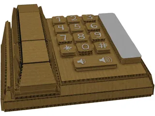 Cardboard Phone 3D Model preview