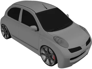 Nissan Micra [Tuned] 3D Model preview