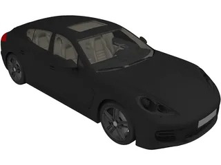 Porsche Panamera (2010) 3D Model preview