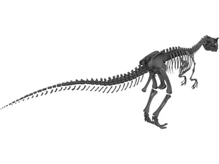 Allosaurus Skeleton 3D Model preview