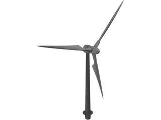 Ocean Windmill 3D Model preview