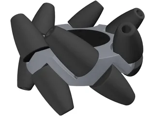 Mecanum Wheel 3D Model preview