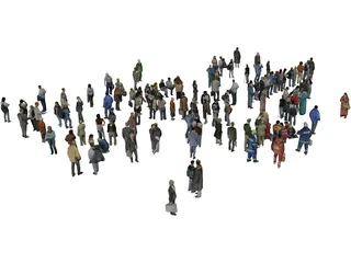 Low Poly People Collection 3D Model preview